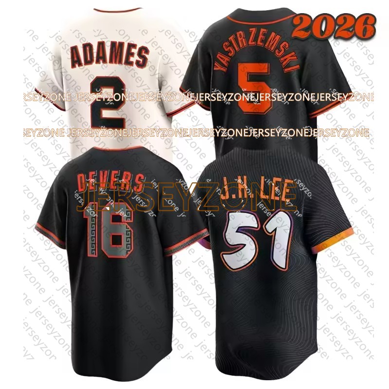51 Jung Hoo Lee 2026 Black Baseball Jersey Chapman Logan Webb Mike Yastrzemski Wade Jr. Bailey San Francisco Jersey