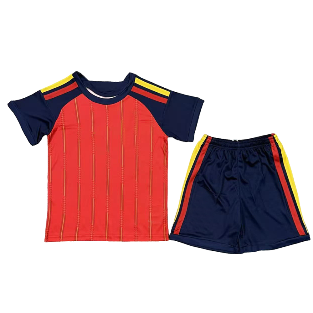 2026 Home/away Quick-Dry Football Kit with Shorts for Boys 2-12 Y Uniform for Training Sports Kids Spain Style Soccer Jersey Set,unisex size, panda lo