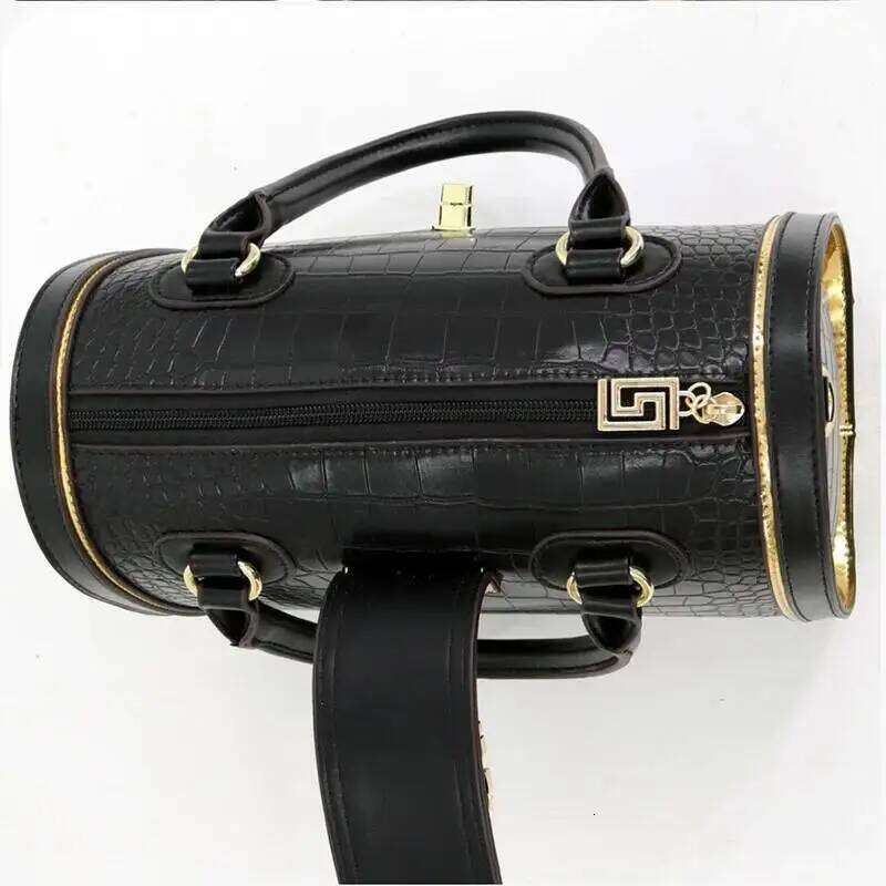 Classic Retro Women S Shoulder Boston Handbag Crocodile Embossed Crossbody Letter Decoration High Quality Top Handle Bag SENYY