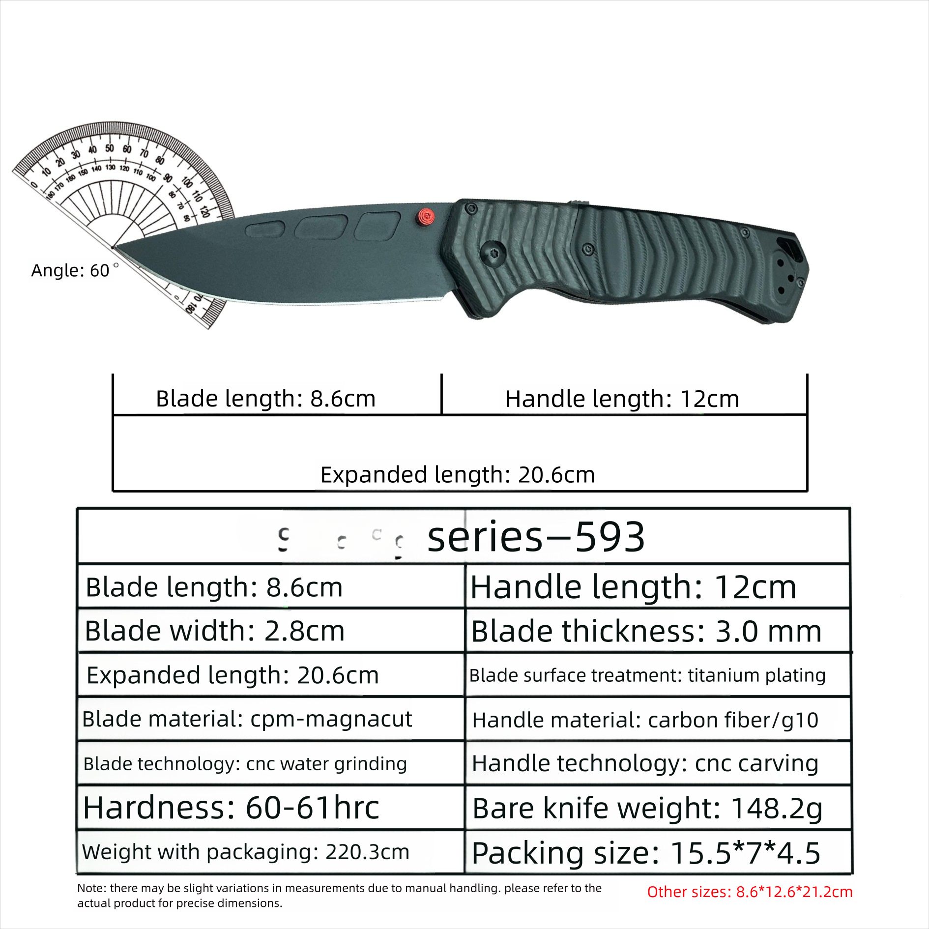 BM 593BK-01 PSK Personal Tactical Pocket Folding Knife D2 Cerakote Blade Milled G10 Handle Camping Hunting EDC Multitool