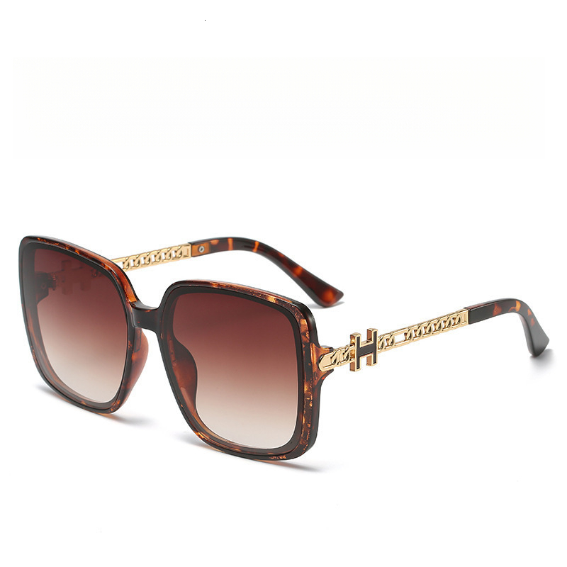 Designer Sunglasses New largeframe slimming UV protection sunglasses for women H orange fashion sunglasses Luxury brand sunglasses