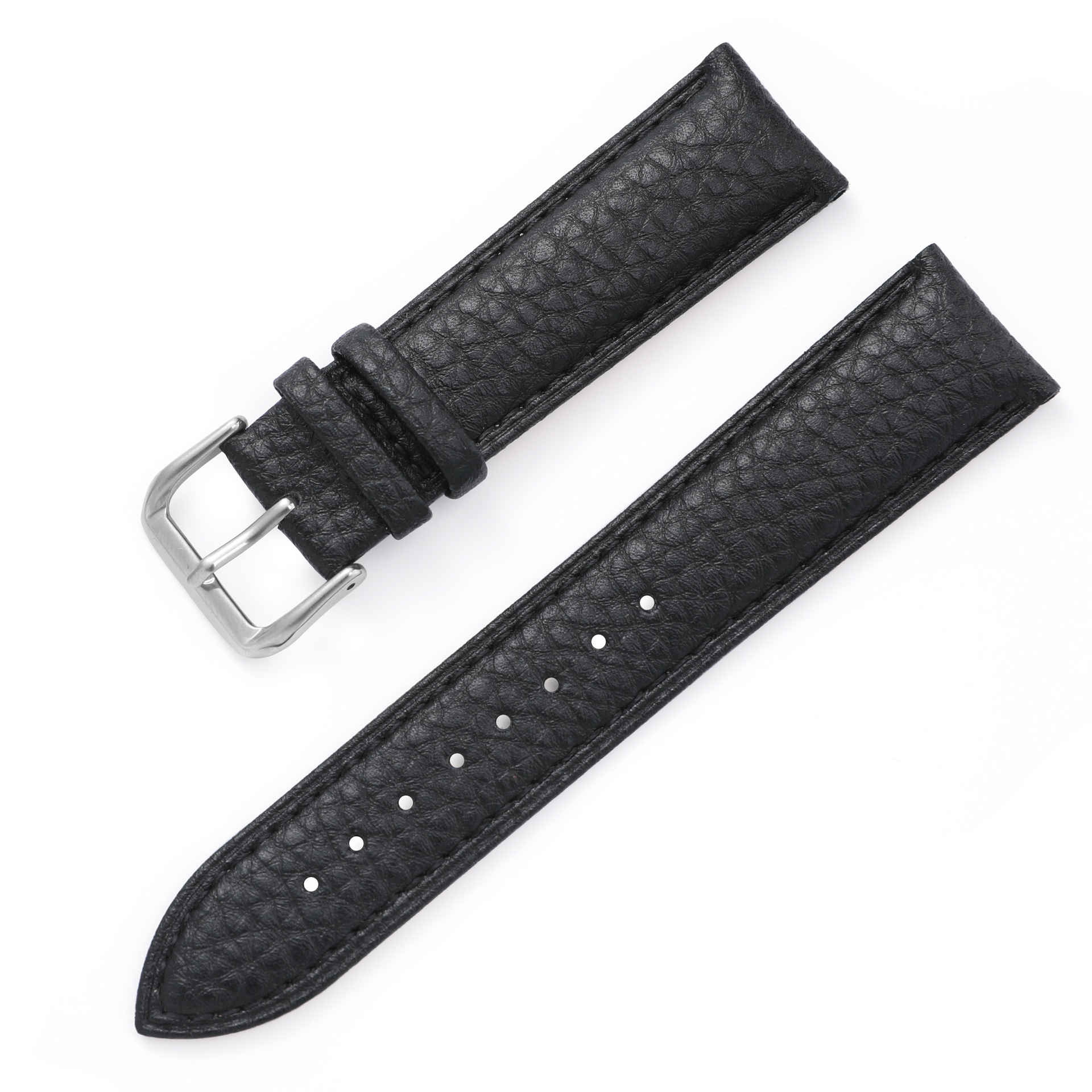 High-quality leather watch strap lychee grain universal replacement watch band for men and women Versatile 18mm to 22mm Widths