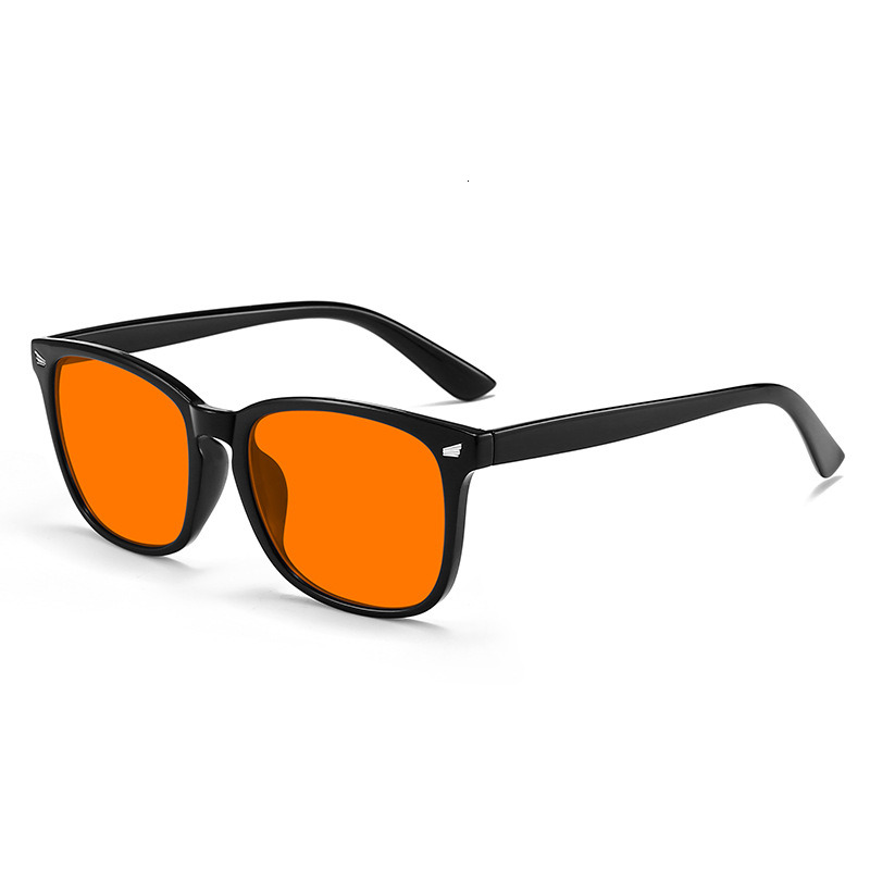 Red Frame Sleep Glasses, Anti-Blue Light & UV Protection Glasses with Rivet Detail, Fashion Anti-Radiation Computer Glasses, Comfortable Lightweight E