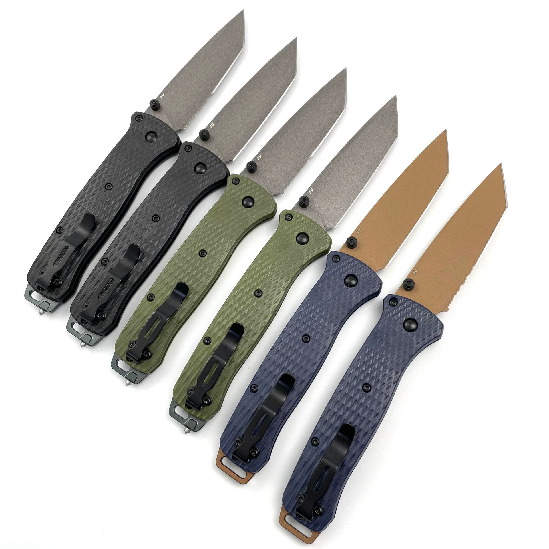 BM537 Bailout BM Knife Self Defense Pocket Knives Outdoor EDC Survival Flipper Folding Knife Camping Hunting Tool Nylon Handle
