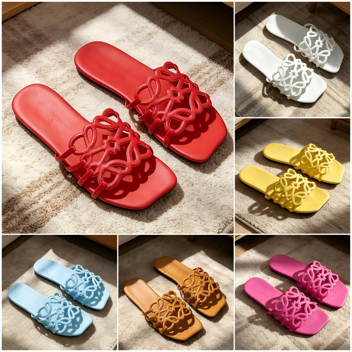 summer designer sandals for women slides loeweer shoes sandal sliders slippers men heels flip flops mens loafers sandalia de mujer luxury luxe femme white 594683965