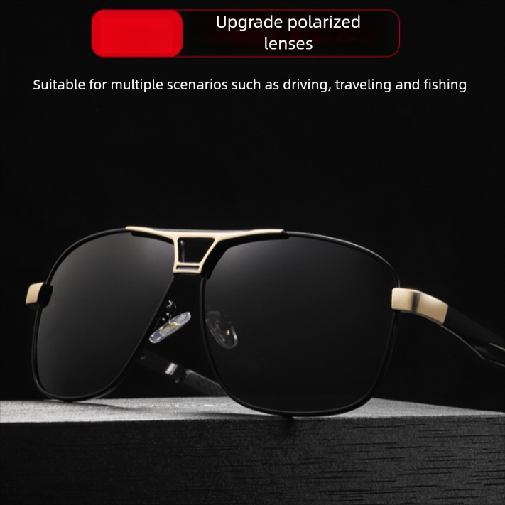 2026 Designer Luxury Men's Classic Business Glasses Fashion Trend Toad Metal Polarized Sunglasses Sunscreen Driving Outdoor Glasses Vacation Moun - view 4