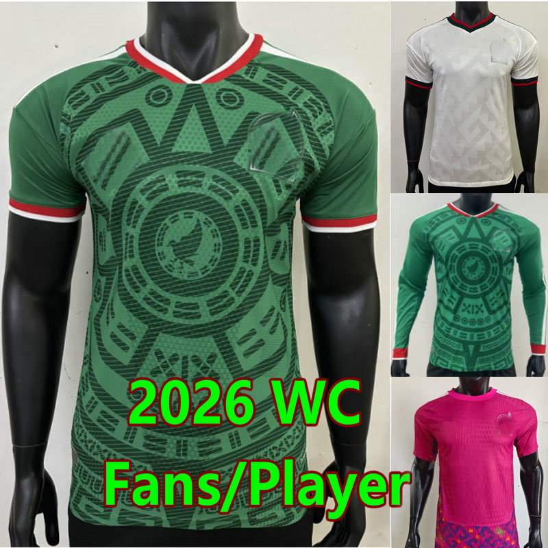 Mexico 2026 Soccer Jerseys RAUL CHICHARITO 25 26 gold cup Fans Player R. ALVARADO S. GIMENEZ H. LOZANO FIDALGO G. BERTERAME Men WOMEN Kids Football Shirts Uniforms S-4XL