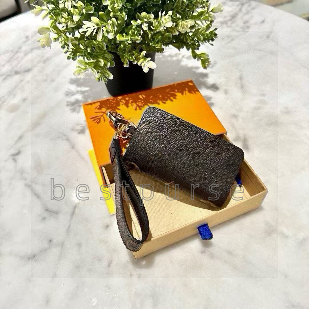 designer key coin purse card holder small zippy wallets keychain Leather luxury mens wallet Designer key pouch cardholder card case bag Car key case