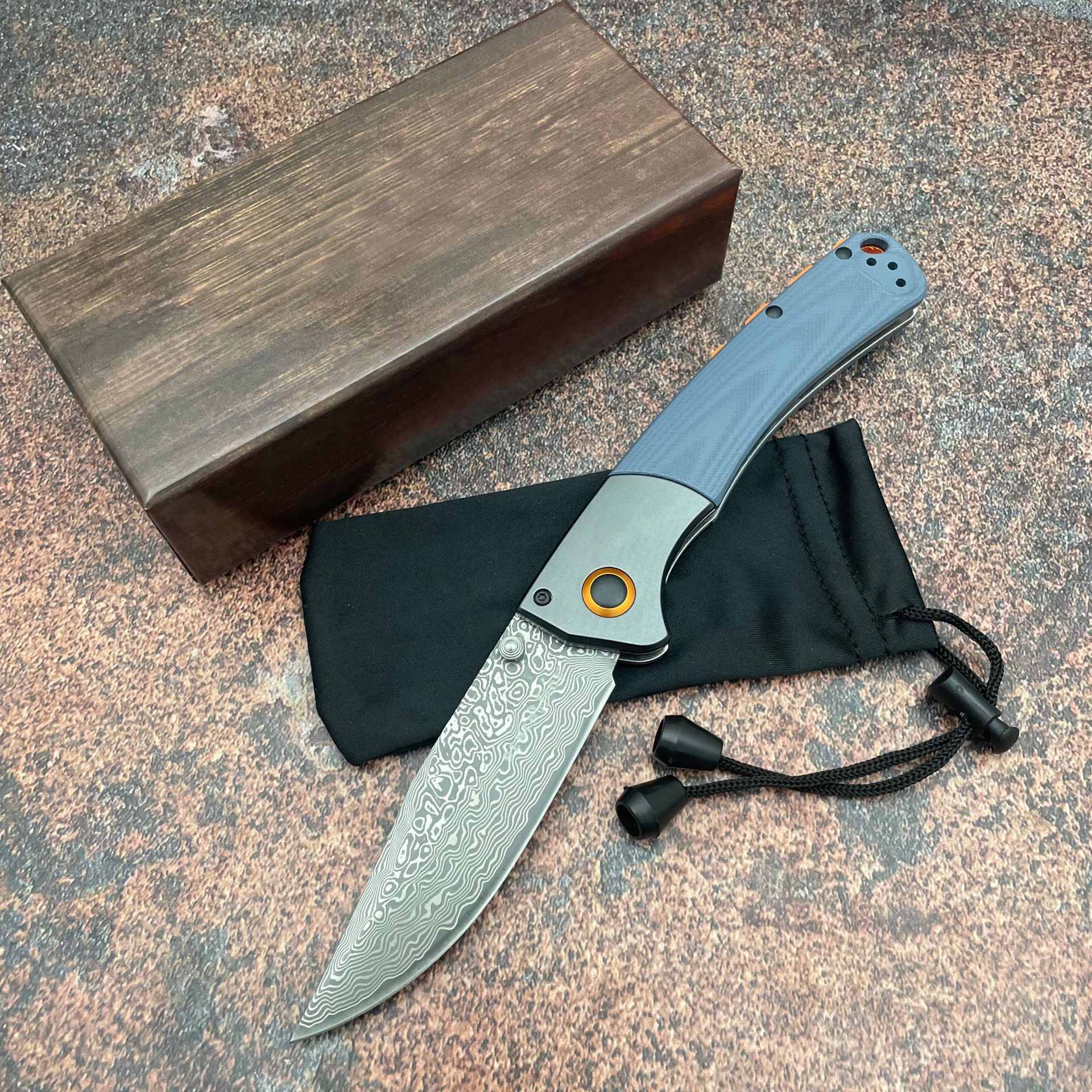 BM 15080 Folding Pocket Knife Damascus Blade Sourwood / G10 Handle Hunting Knife Outdoor EDC Camping Survival Tactical Tools