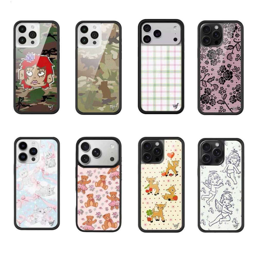 2026New Wildflower Polka dot deer Phone Case for iPhone 17 Max 12 13 14 15 plus 16 Pro Cover 3D WF Strawberry Cases 26H0504