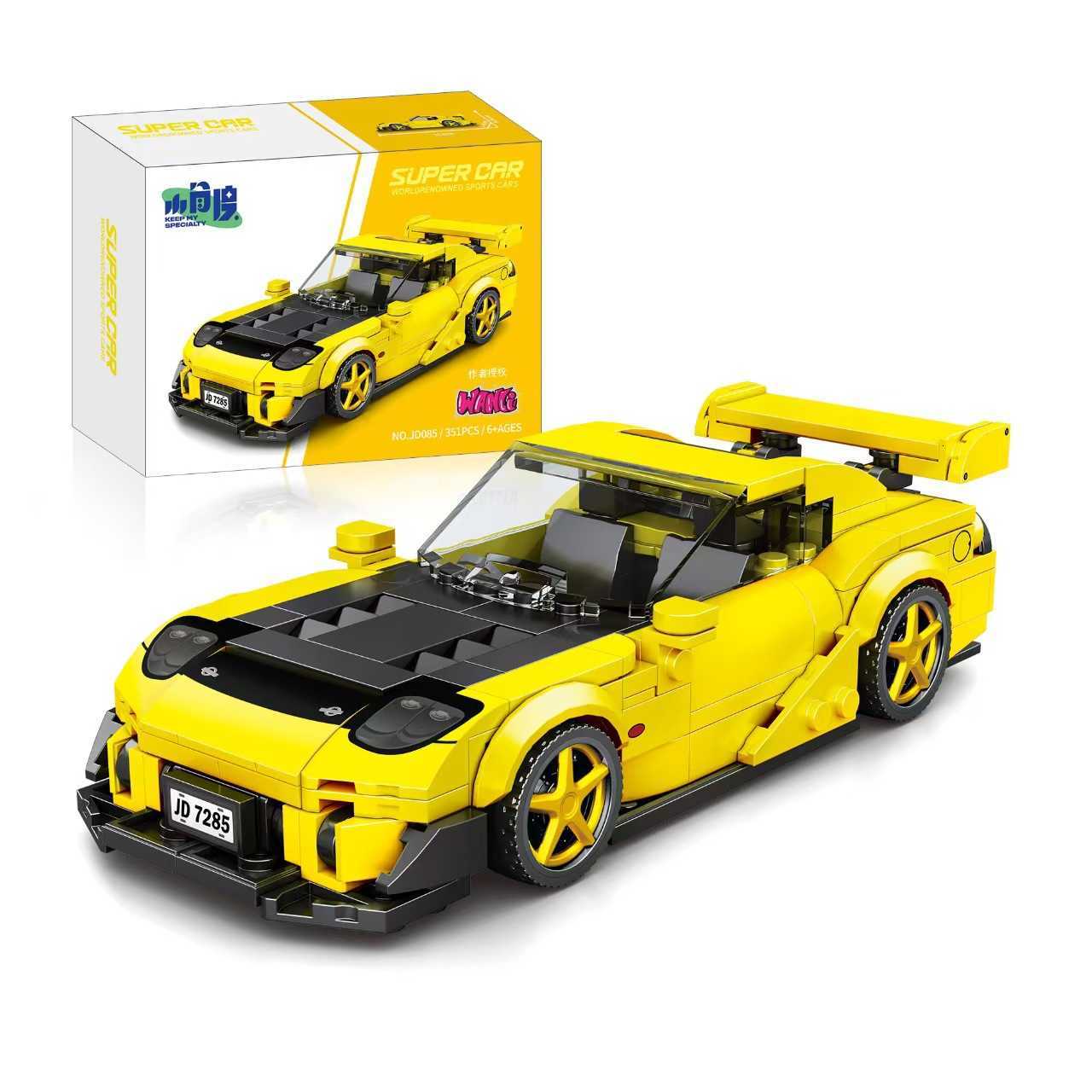 Small-angle eight-grid vehicle JD series speed car model small particle decorative figurine building blocks toy giftT251126