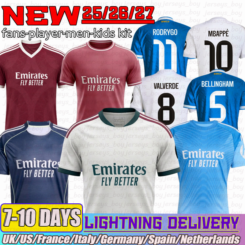 26 27 camiseta reals madrid MBAPPE VINI JR Camavinga Soccer Jerseys BELLINGHAM Valverde RODRYGO MODRIC Arda Guler football shirt kids fans player adults kids kit