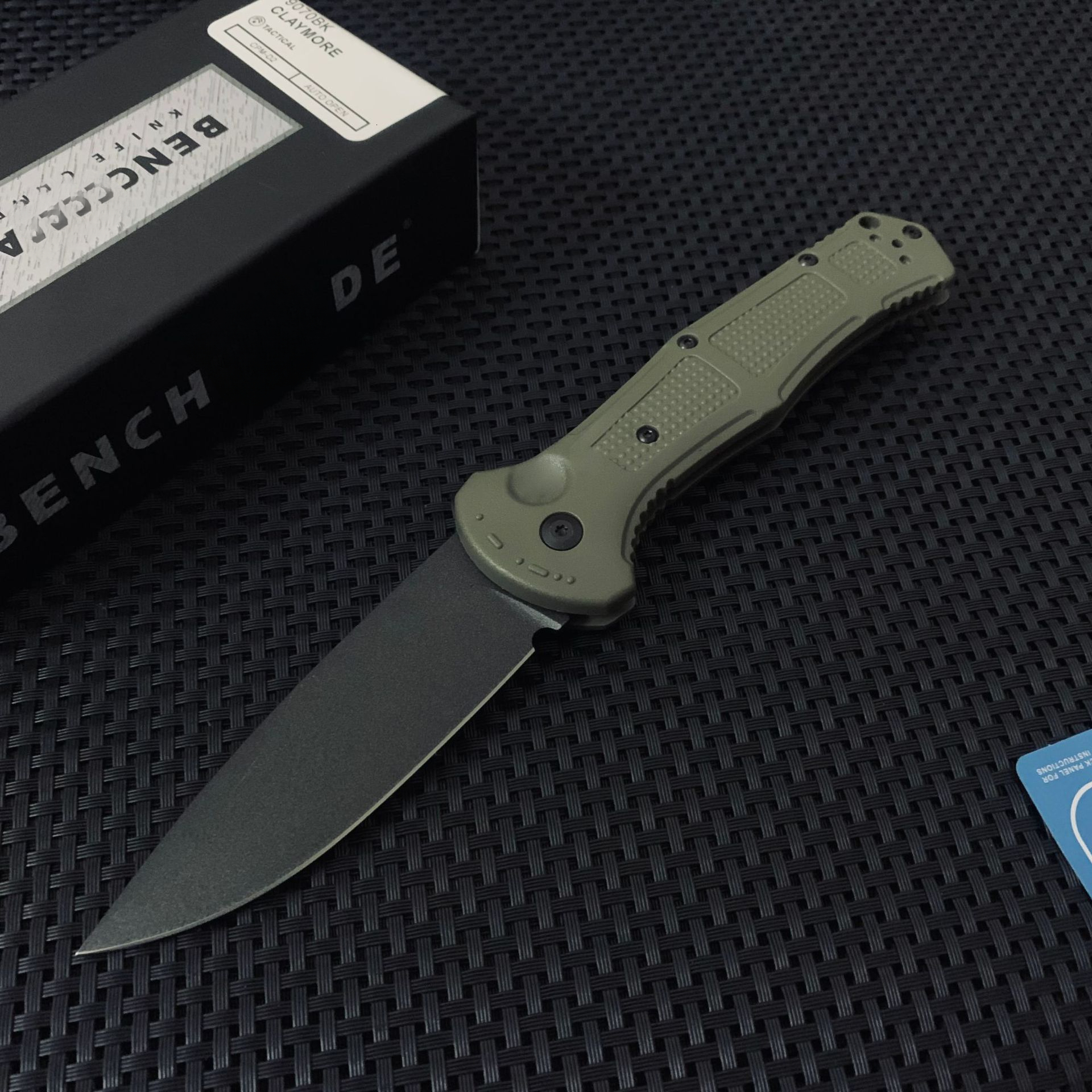 BM 9070 Pocket Folding Knife D2 Blade Nylon Fiber Handle Hunting Self-defense Camping Tactical Survival Knives Portable EDC Tool