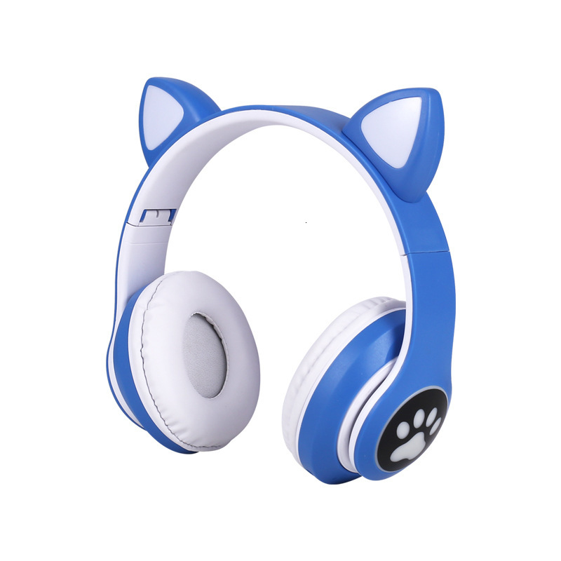 E-sports Headset Bluetooth Headset Cat-shaped Design - High Volume With Deep Bass Sound - Flashing Lights - Wireless Sports Card-type Insertable Headp