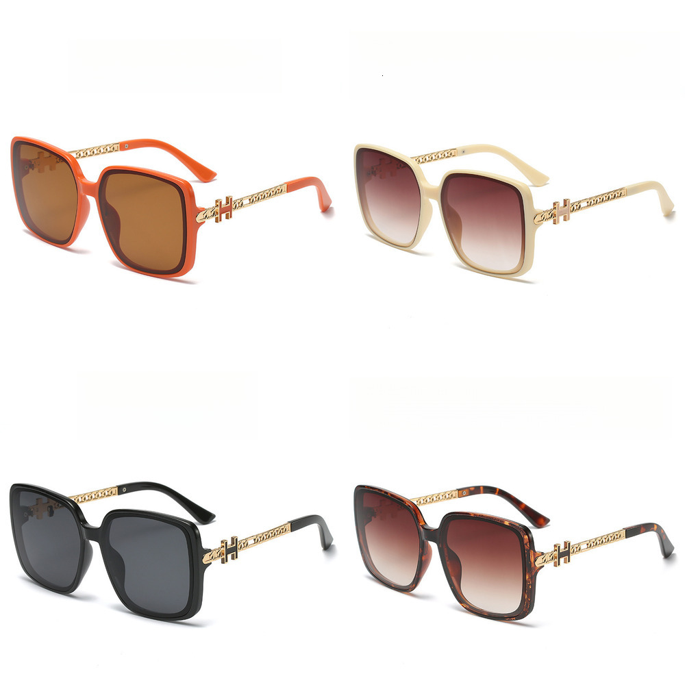 Designer Sunglasses New largeframe slimming UV protection sunglasses for women H orange fashion sunglasses Luxury brand sunglasses