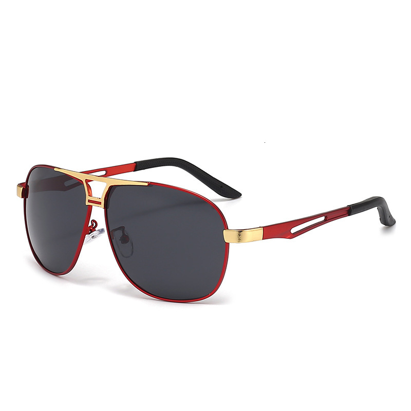 2026 Designer Luxury Men's Classic Business Glasses Fashion Trend Toad Metal Polarized Sunglasses Sunscreen Driving Outdoor Glasses Vacation Moun - view 6