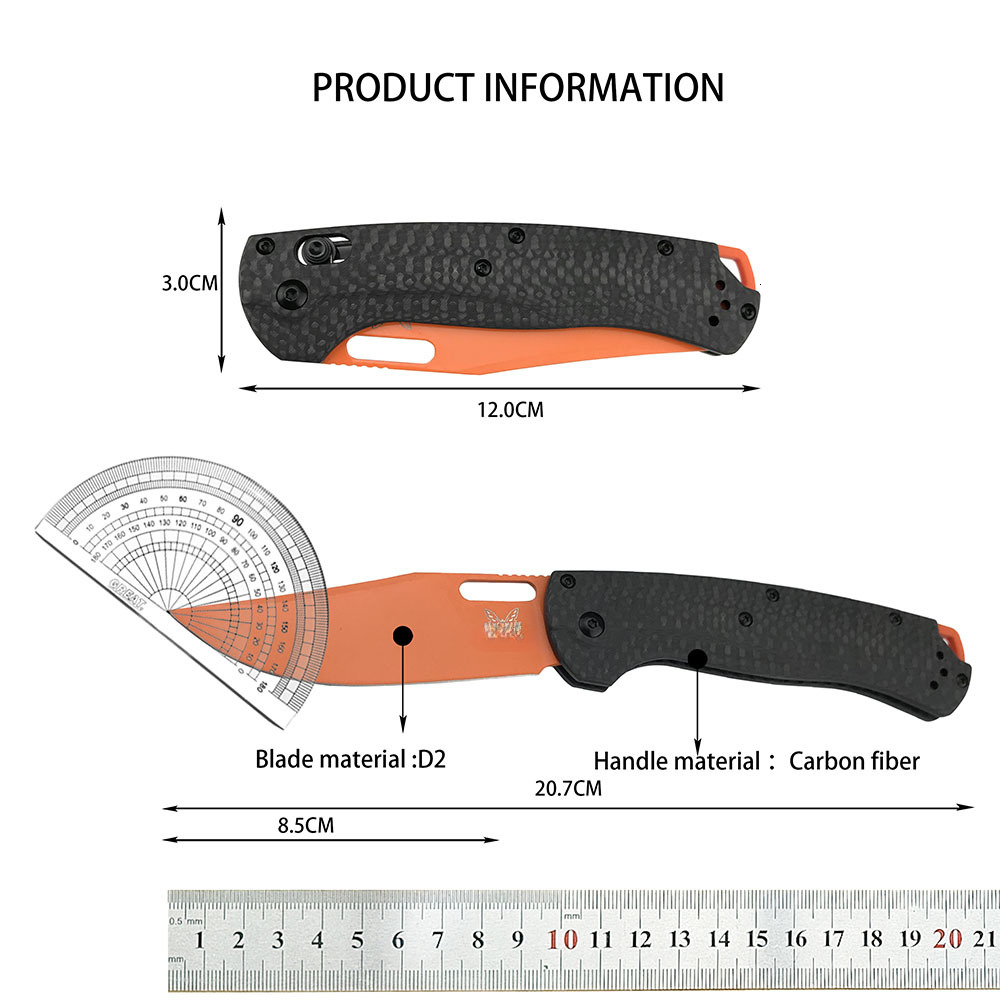 BM 15535 Folding Tactical Self Defense Pocket Knife Carbon Fiber/G10/Nylon Handle Outdoor EDC Flipper Knives Survival Hunt Knife