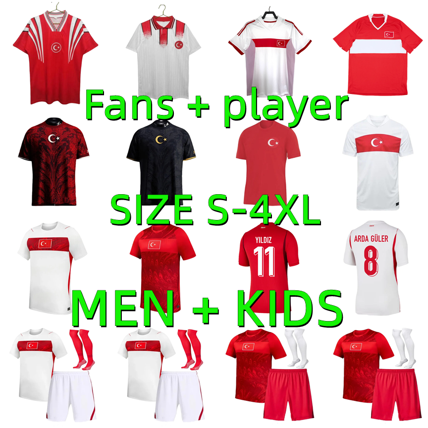 2026 2027 World Cup Turkey National Soccer Jerseys 24 25 26 27 CALHANOGLU GULER SOYUNCU DEMIRAL YILDIZ CELIK YILMAZ Authentic 1996 2008 retro Football shirt Uniforms