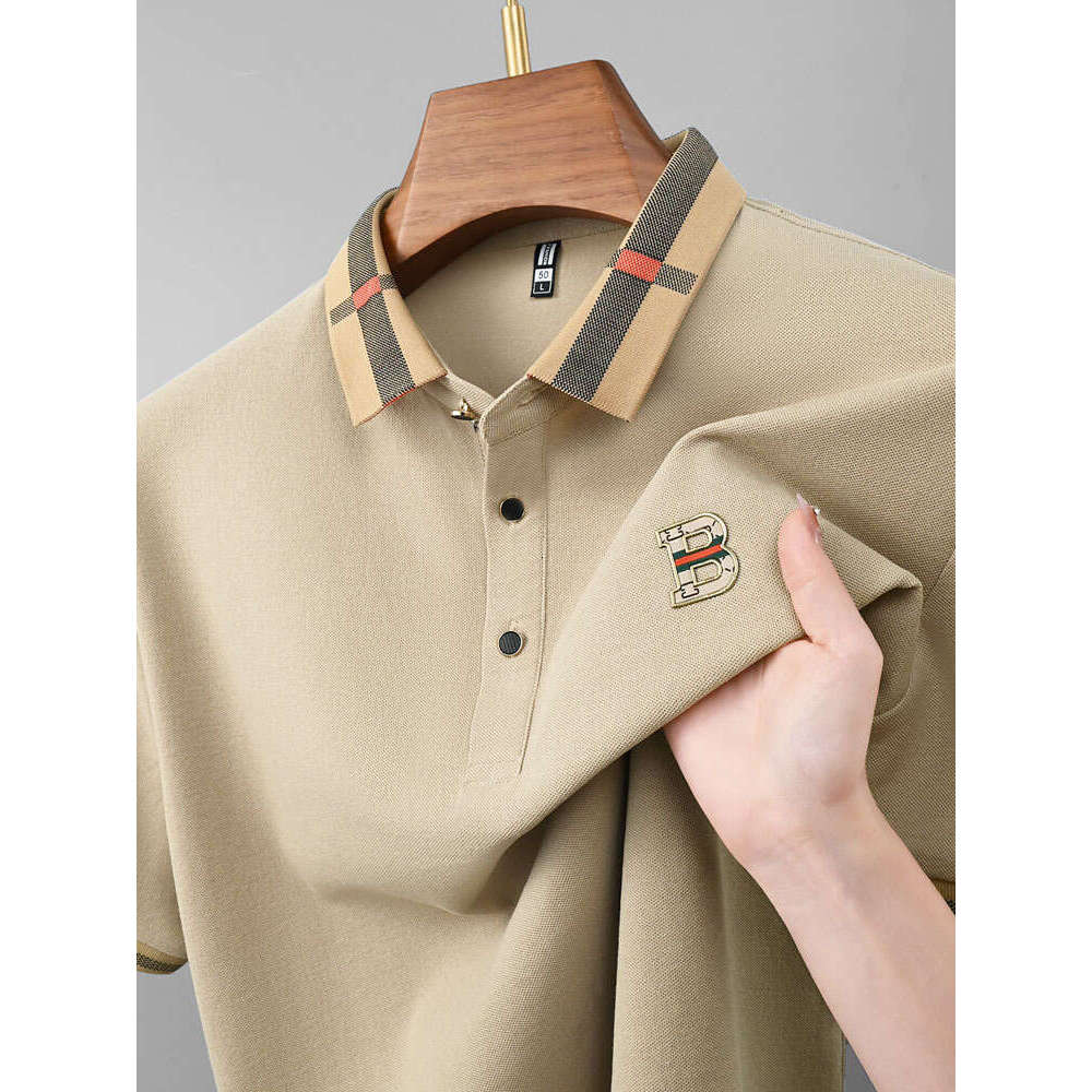 Luxury Brand Premium Business Designer Wear High Grade Men's Polo Shirt Premium Business Style Summer Turn-Down Collar Fashion Daily Short Sleeve