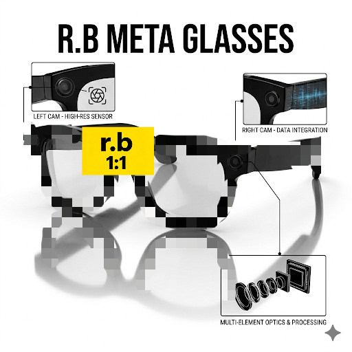 META Glasses With Camera AI 4K HD Camera, BT Call, 800W Anti-Shake Camera Glasses with Video Recording Dual Mic, Simultaneous Interpretation/GPT
