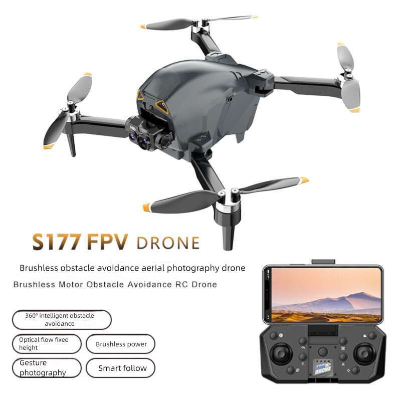 S177 Brushless FPV Racing Drone 4K HD Camera Optical Flow Positioning Obstacle Avoidance Quadcopter RC Helicopter Professional Aerial Photography Toy 