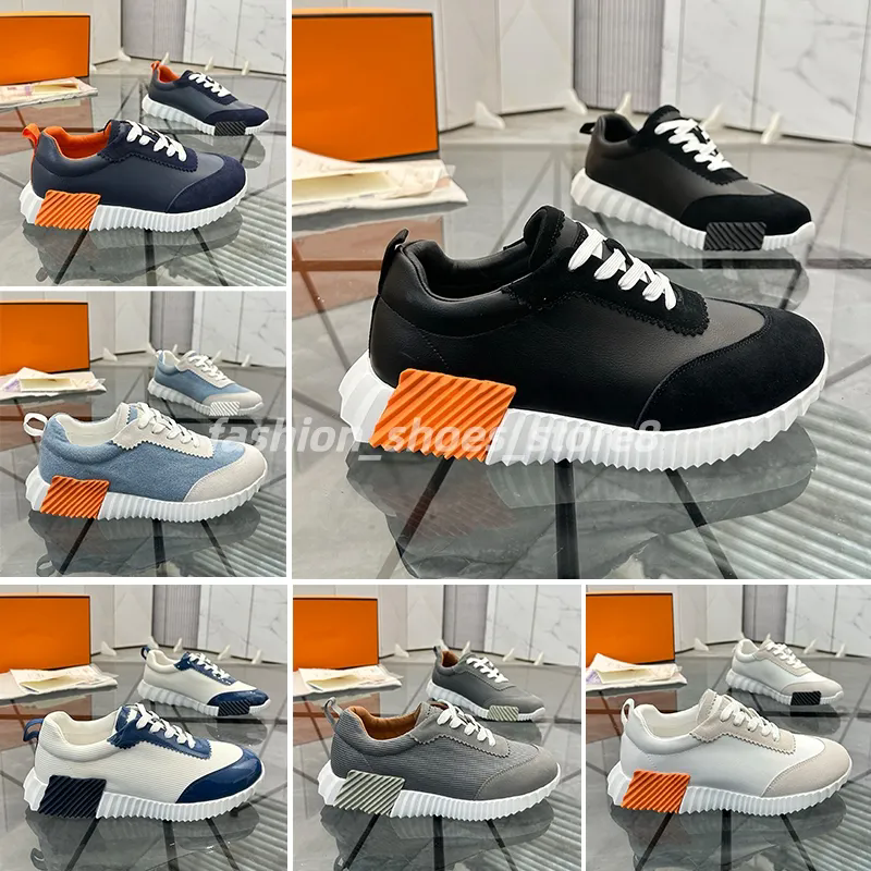 Bouncing Sneakers Designer Suede Casual Shoes Mesh Breathable Trainers genuine leather Running Shoes Men Bounce Sneaker Women Sneakers fashion Trainers size 35-46