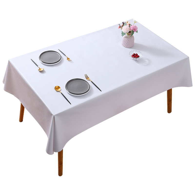 YL-38604 Custom Solid Color Tablecloth Wholesale Waterproof Oil-proof Heat-proof Wash-free Tablecloth Coffee Table Cloth INS Style Hotel Tablecloth