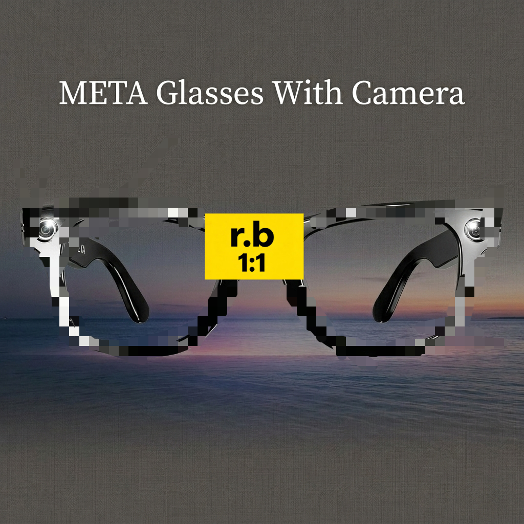 R-B META AI Smart Glasses Sunglasses HD Camera,Bluetooth Call, Camera Glasses with Video Recording Dual Mic, Simultaneous Interpretation/GPT Identify Objects, 270mAh