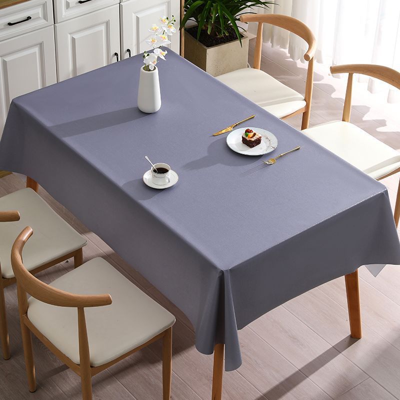 YL-38596 Custom Solid Color Tablecloth Wholesale Waterproof Oil-proof Heat-proof Wash-free Tablecloth Coffee Table Cloth INS Style Hotel Tablecloth