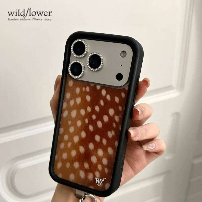 Wildflower Fawn Polka dot Phone Case for iPhone 16 15 14 13 12 17 Pro Max Plus Air 17ProMax Wild Deer 3D deerlet WF Cover 26H0505