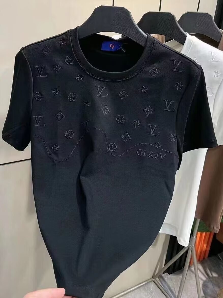Designer Short-sleeved Shirt Luxurious Men's T-shirt Summer New Style Men's Short-sleeved Embroidered Cotton Shirt - Fitness And Casual Styl