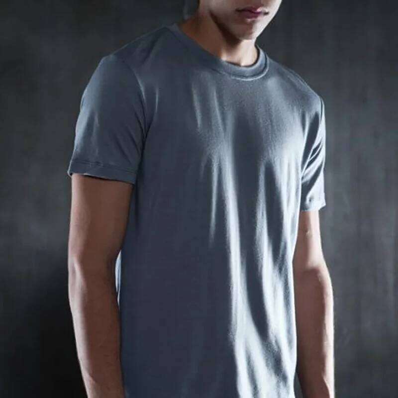 100% Wool T shirt Men Base Layer Merino Shirt Wicking Breathable Quick Dry Anti-Odor No-itch Big USA Size 26H0505