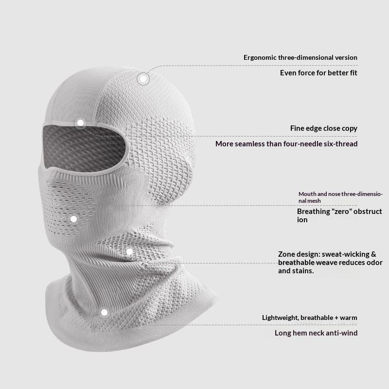 High-quality balaclava hat warm sports hood nylon unisex adult riding mask ski mask breathable anti-fog neck protection wind and cold riding mask cust