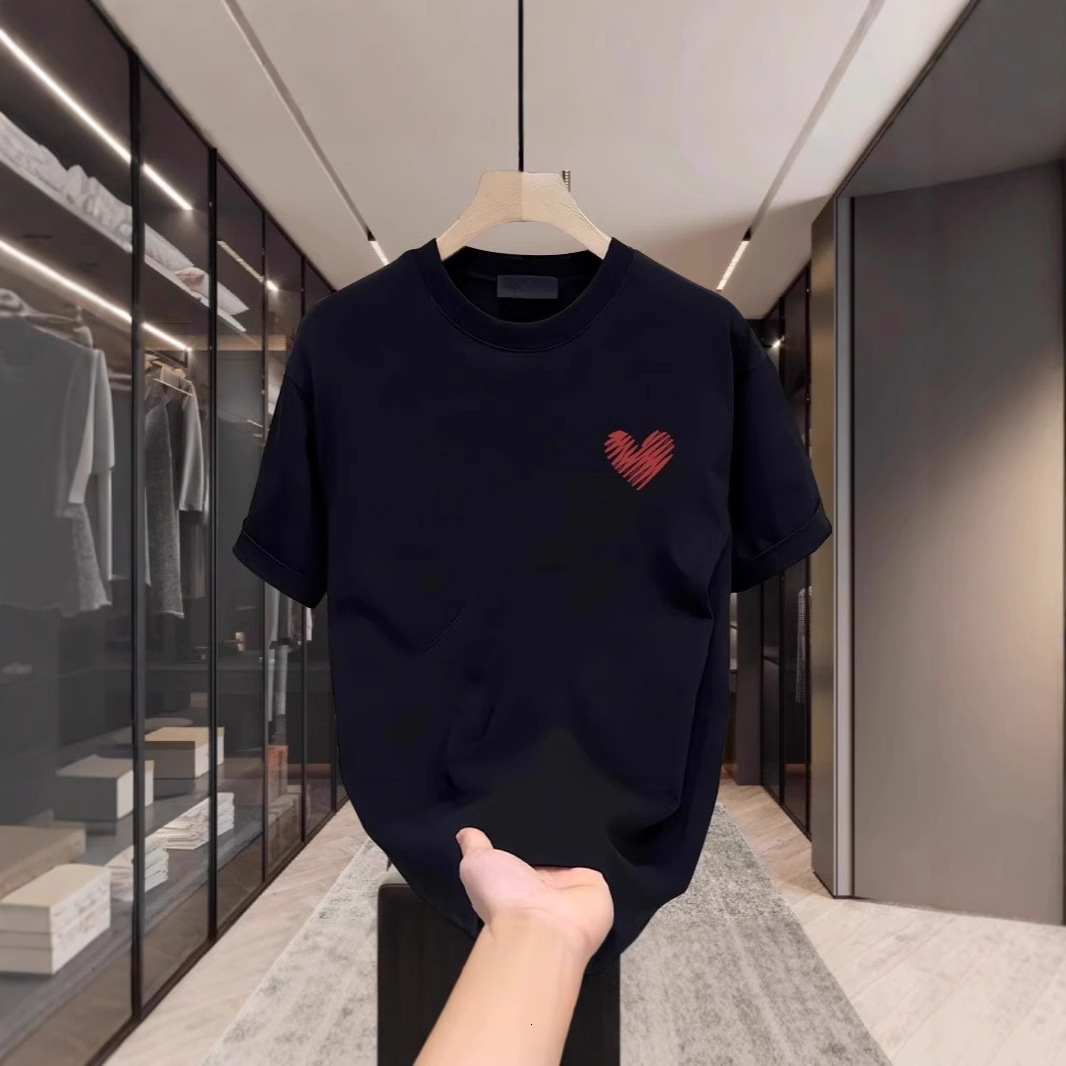 Designer Short-sleeved Shirt - Luxurious Men's T-shirt - Summer New Cotton Short-sleeved T-shirt - Half-sleeve Layering Top Fashionable Basic Shi