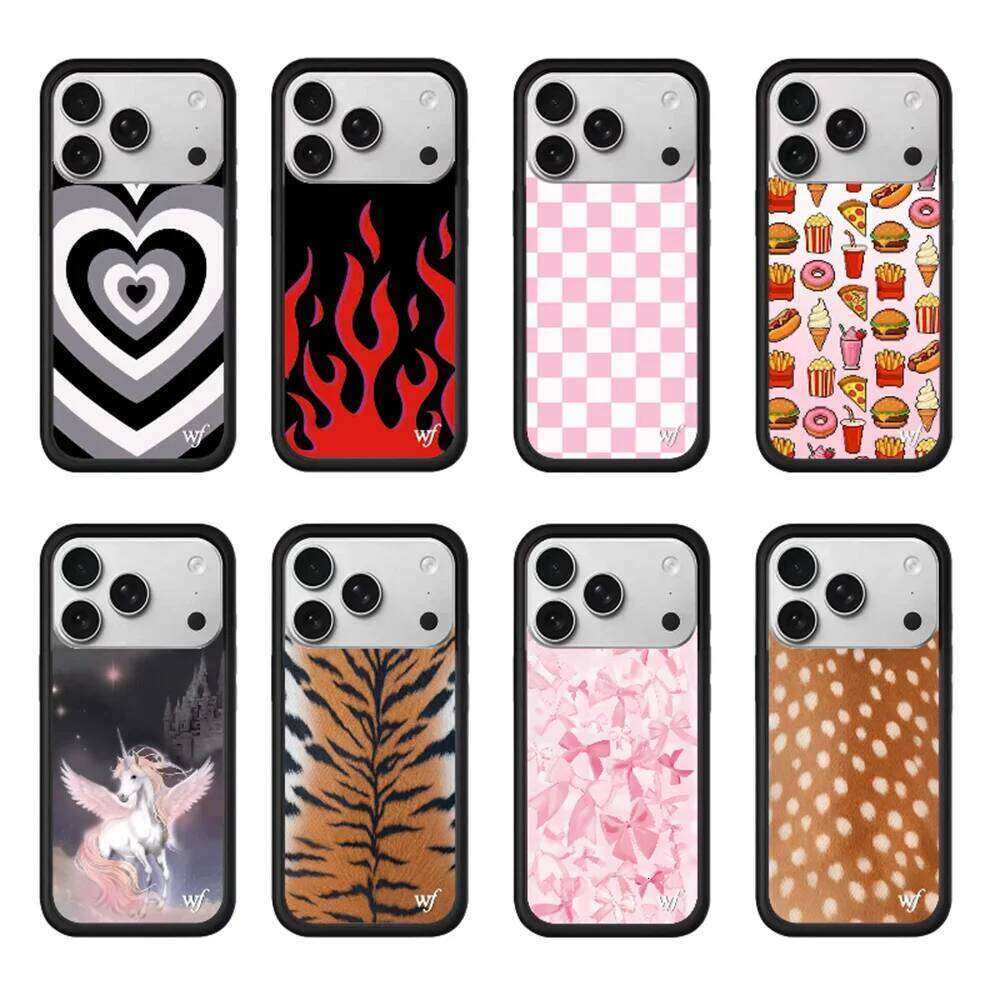 New 2026 Wildflower Plaid Heart Tiger Phone Case For iPhone 16 15 14 13 11 12 Pro Max Plus 17 Air 3D WF Hamburger Horse 26H0505