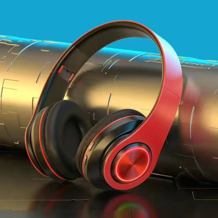 Wireless Over Ear Designer Headphones Cool Glowing Wireless Gaming Student Bluetooth Headset Heavy Bass High Appearance Level Call Function Ultra Long