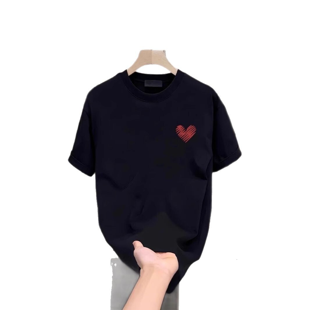 Designer Short-sleeved Shirt - Luxurious Men's T-shirt - Summer New Cotton Short-sleeved T-shirt - Half-sleeve Layering Top Fashionable Basic Shi