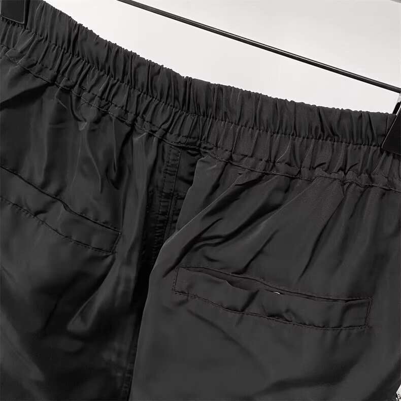 Dark RO Zipper Wide-Leg Cargo Shorts with Side Pockets, Cargo Pants, RICK Style