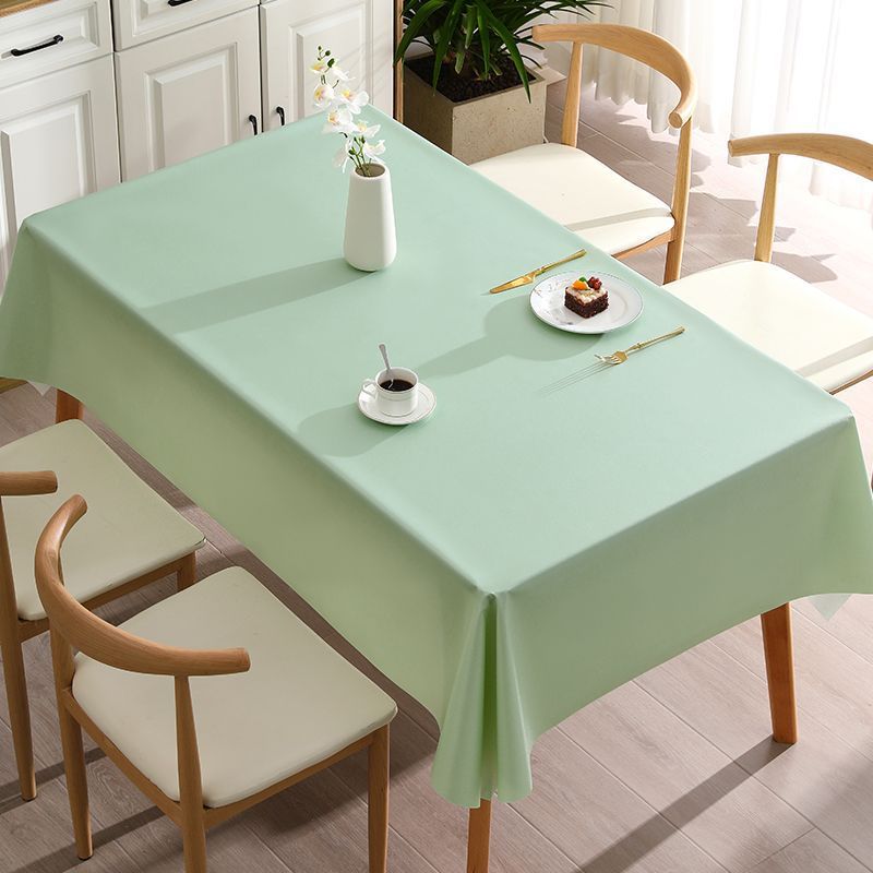 YL-38598 Custom Solid Color Tablecloth Wholesale Waterproof Oil-proof Heat-proof Wash-free Tablecloth Coffee Table Cloth INS Style Hotel Tablecloth
