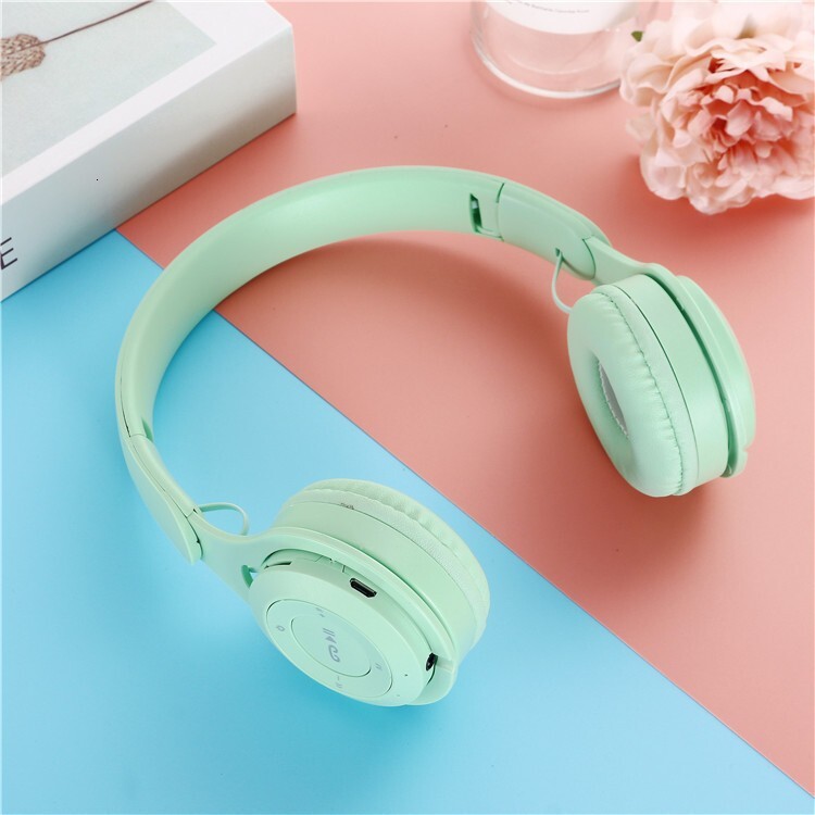 Wireless Over Ear Designer Headphones Macaron Foldable TF Card Fashion Exquisite Student Style Compatible With Smartphones Laptops Computers For Daily
