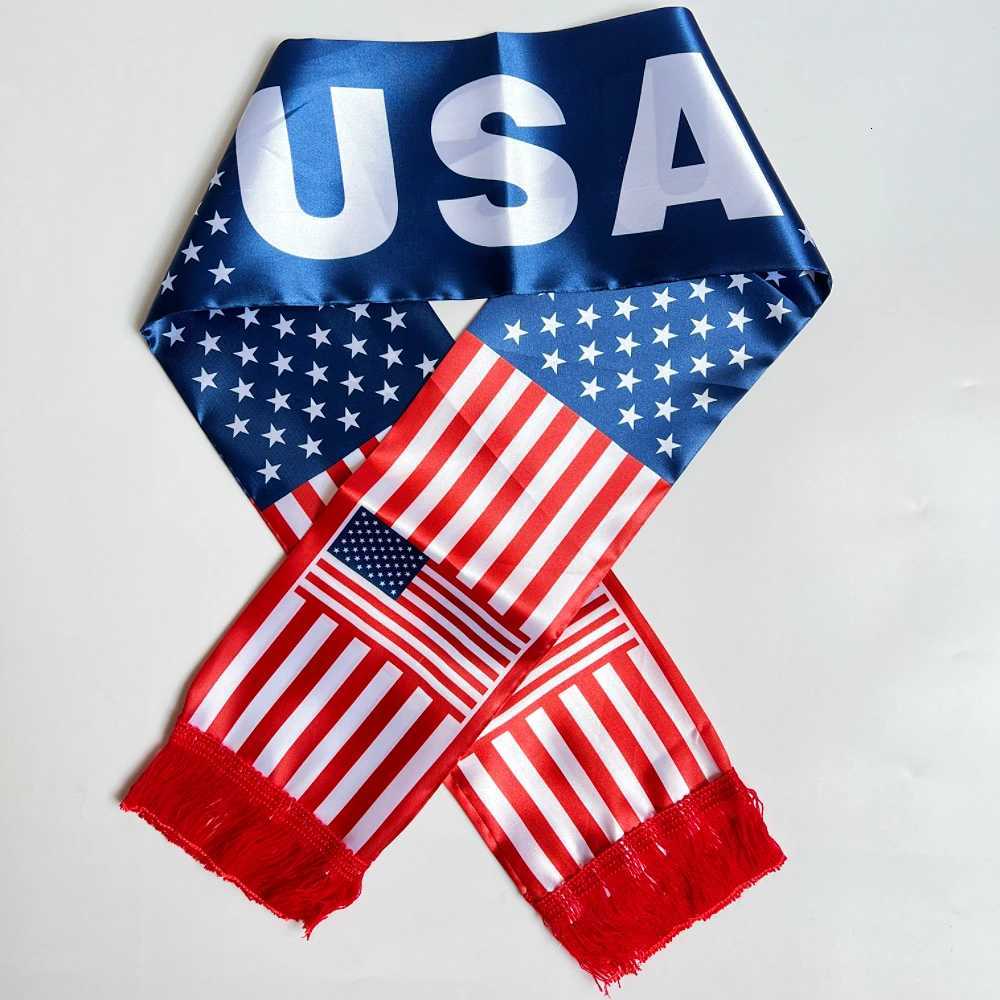 American Flag scarfs14x130cm American Flag scarf Fan scarf World Cup scarf Sports holiday decoration X260504