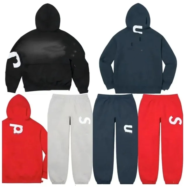 Designer's Logo Printed Hoodie Sweatpants Set for Men and Women, Casual Street Style Hoodie Sweatpants Two Piece Set, Loose S Sweatshirt Sweatpants Fashionable