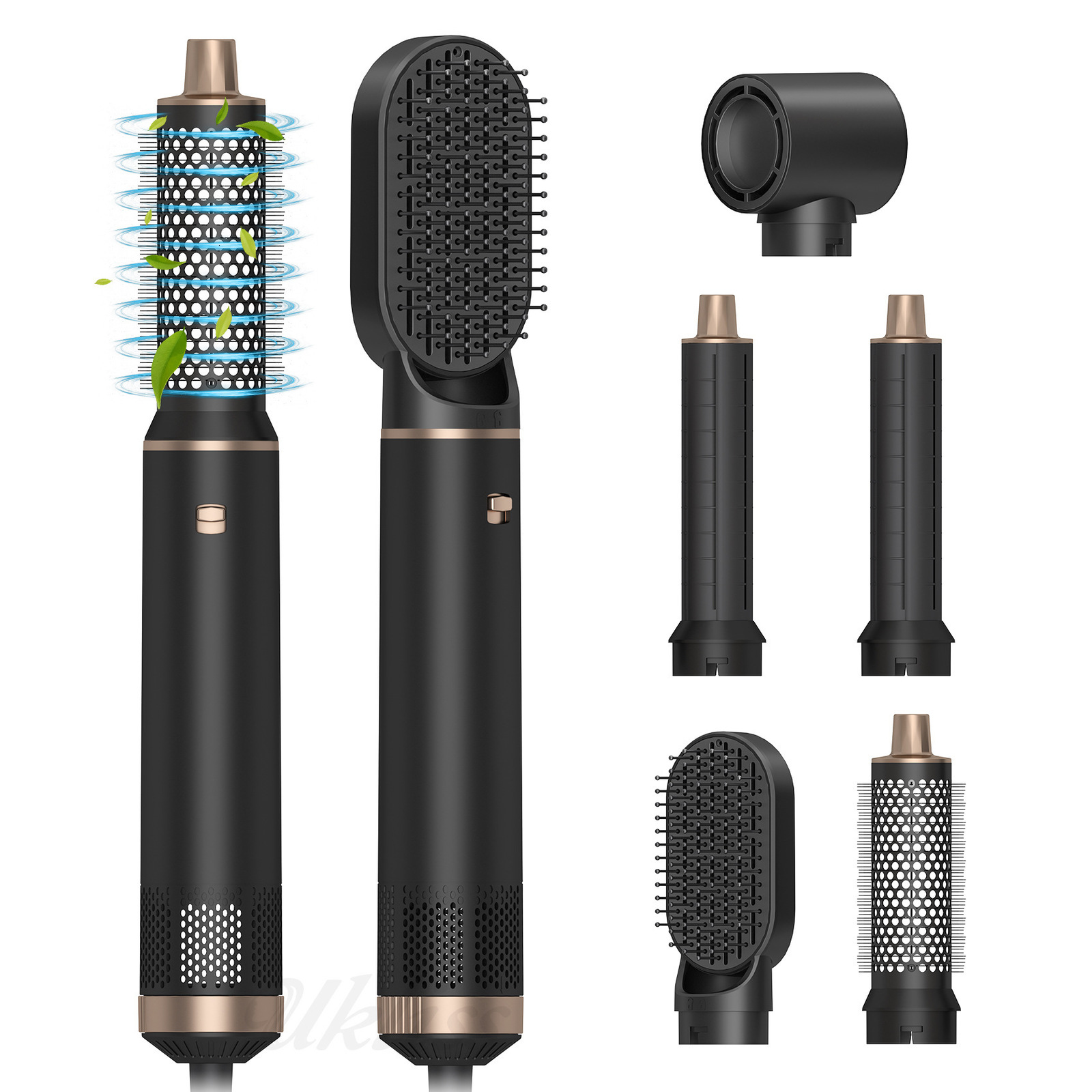 5 in 1 Blow Dryer Brush Set Air Styler Negative Ion Air Curling Wrap Air Curler Round Brush Blow Dryer Curling Iron Hair Sty 260415