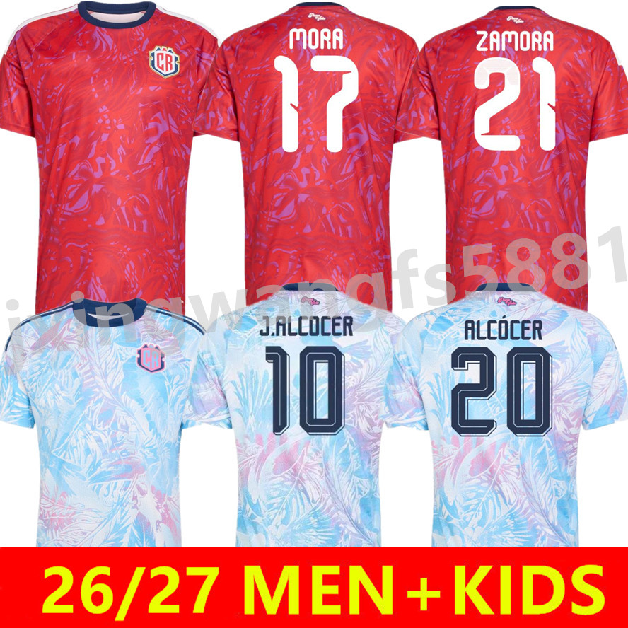 26 27 Costa Rica Soccer Jerseys National Team Home Away Camiseta de futbol M.UGALDE A.MARTINEZ J.ALCOCER 2026 2027 Men kids Football Shirt Kit