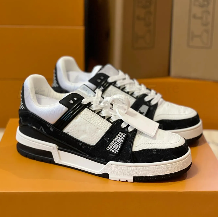 Designer Men Sneaker Calf Platform Sneakers Rubber Shoe Loves Trainer Lace-up Skate Shoes 38-45 Z3