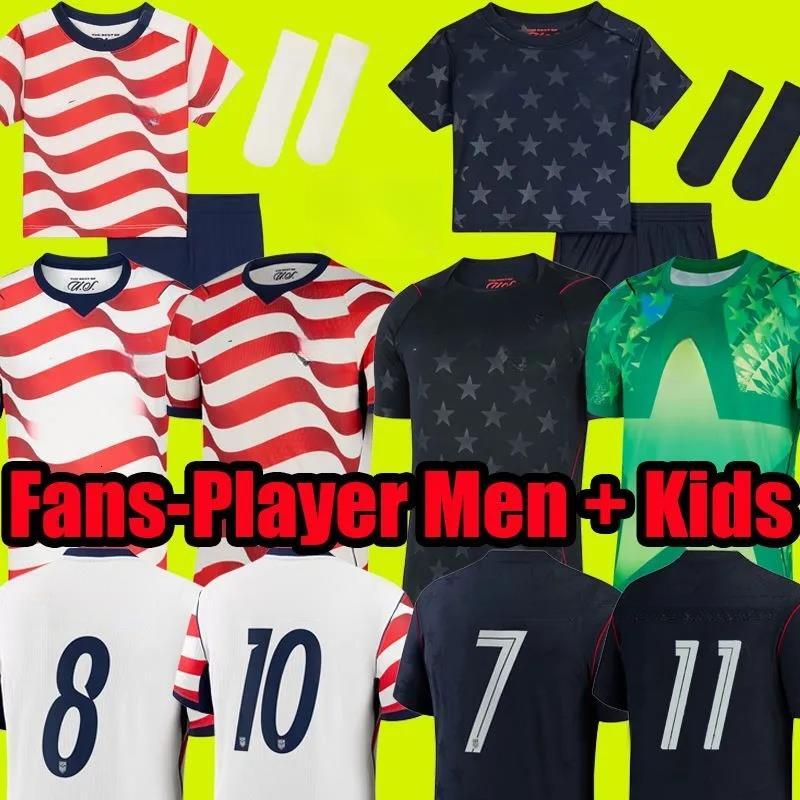 2026 World Cup Inspired USA Style Soccer Jersey Kit Multi Number Men Kids Fan Player Set