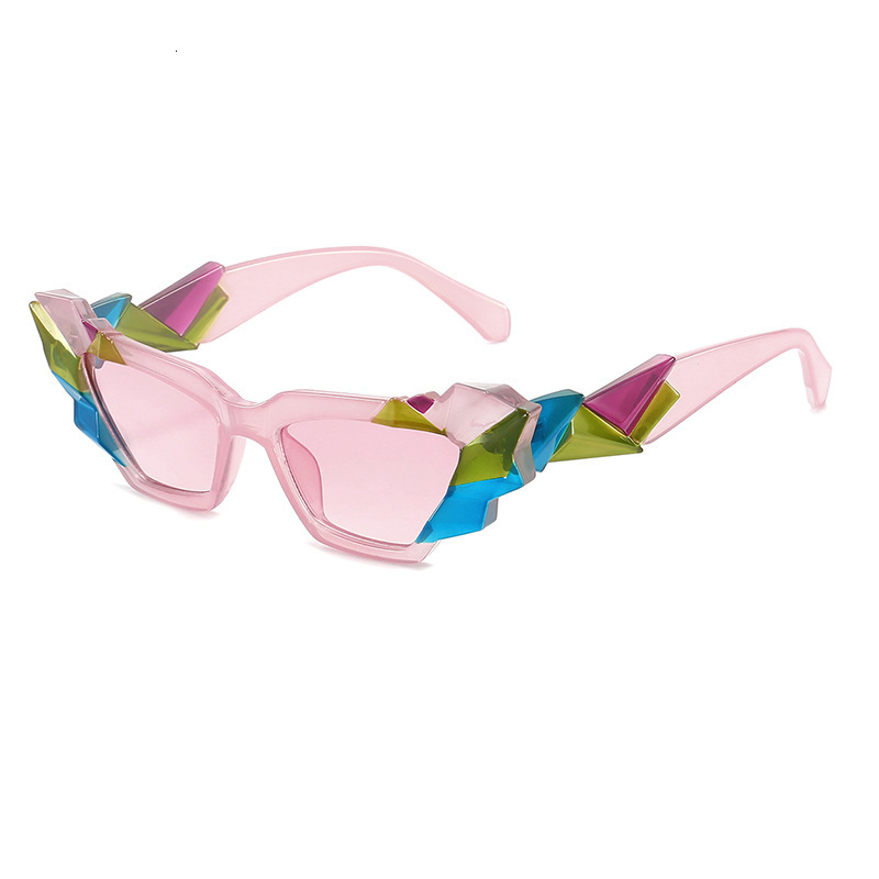 Free Shipping New Versatile Personality Irregular Fashion Cat Eye For Women Internet Celebrity Trendy Ins Sunglasses
