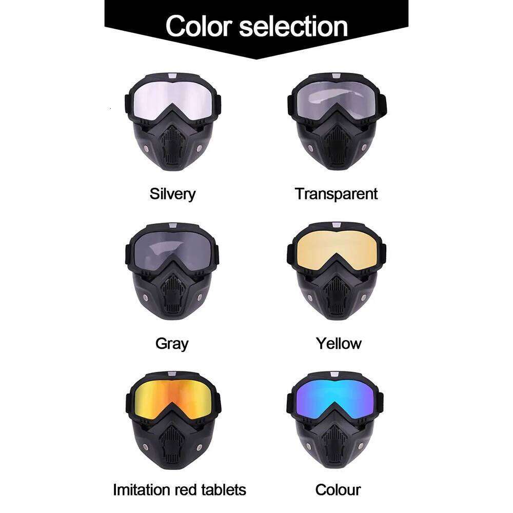 Outdoor Sport Windproof Goggle Motorcycle Face Mask Adjustable Riding Motocross Summer UV Protection Dustproof Sunglasses