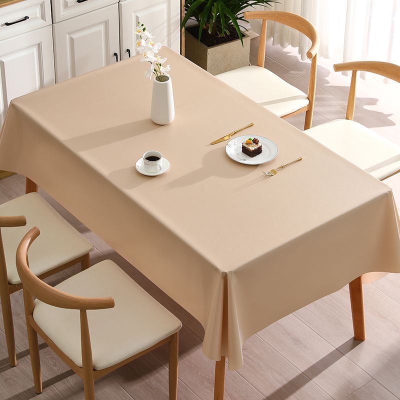 YL-38598 Custom Solid Color Tablecloth Wholesale Waterproof Oil-proof Heat-proof Wash-free Tablecloth Coffee Table Cloth INS Style Hotel Tablecloth