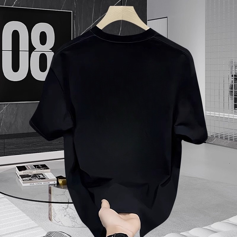 Pure Cotton Printed Men's Short-sleeve T-shirt T Essential New Summer Hot-selling Long sleeve Trendy Casual Round-neck Mens Designer Clothes T-sh